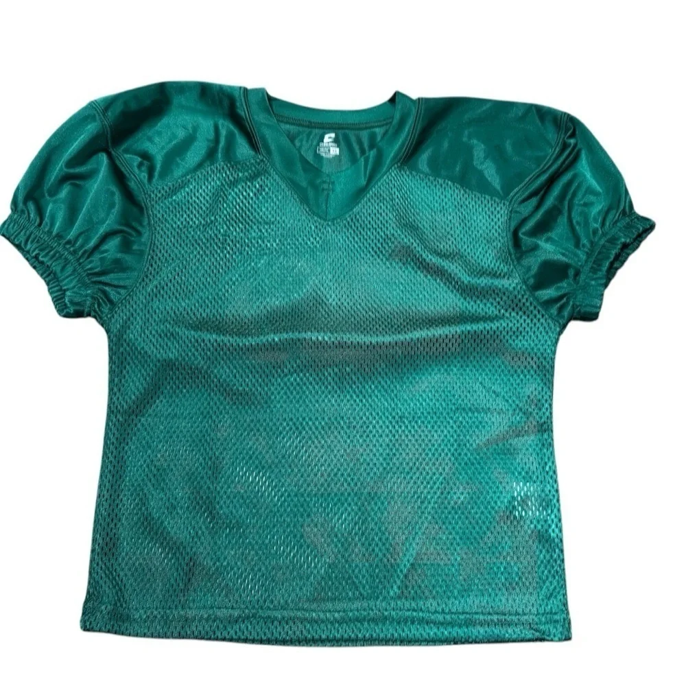 Champro Green Mesh Athletic Practice Football Jersey Size Child Youth XL